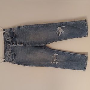 NWOT Arizona Distressed Button Front Straight Leg Jeans